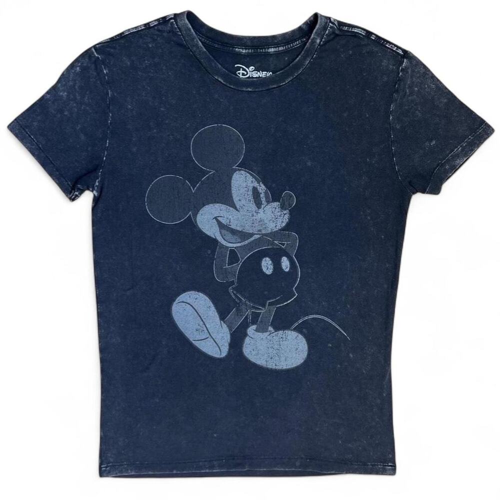 Disney Mickey Mouse Graphic Tee Black Vintage Distressed Women’s Medium